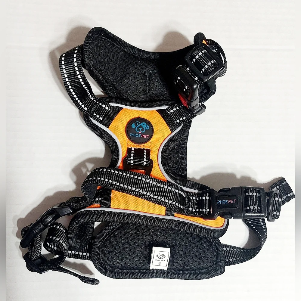 PHOEPET No Pull Dog Harnesses for Small Dogs Reflective Adjustable‎ Front Clip S